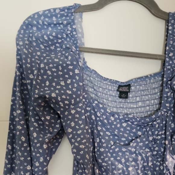 Blue Floral Women's Dress - Picture 3 of 3